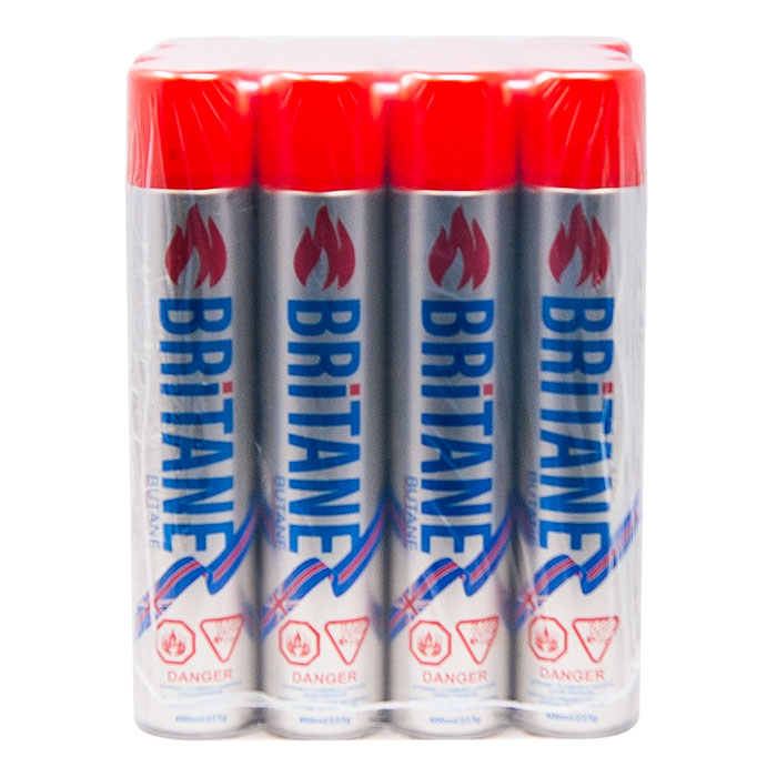 Britane Ultra Refined Butane Gas 400ML Display Of 12Pcs