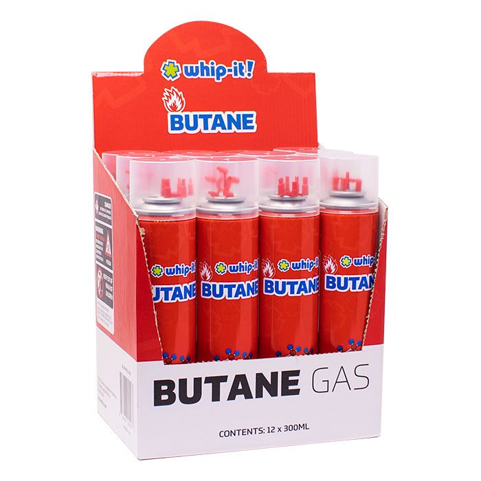 Whip-It! Butane -Ultra Refined Fuel for Lighters & Torches Display of 12
