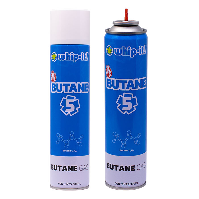 Whip-It! Butane – 5X Ultra Refined 300ml Butane for Lighters & Torches Display of 12