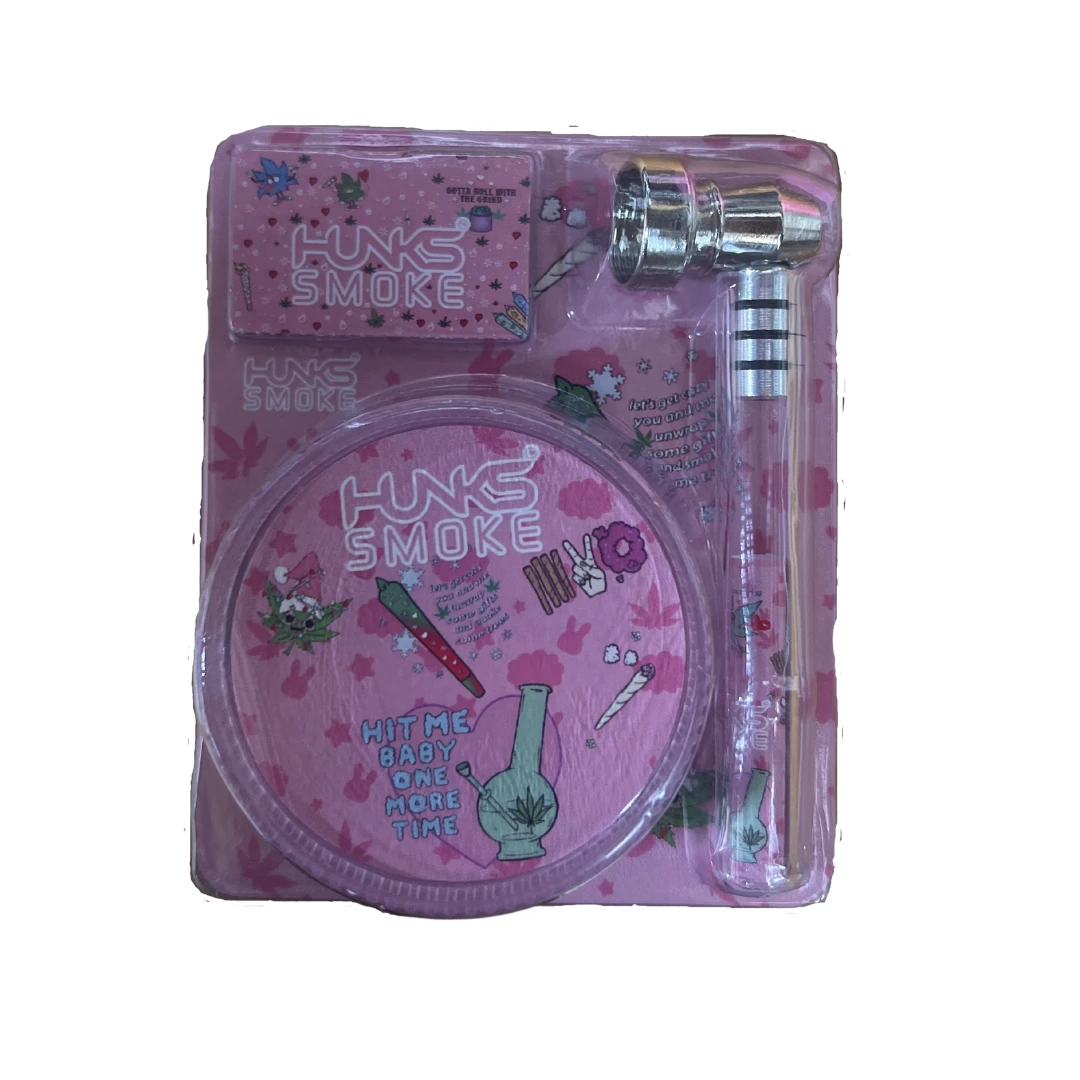HUNKS SMOKE PINK PIPE SET