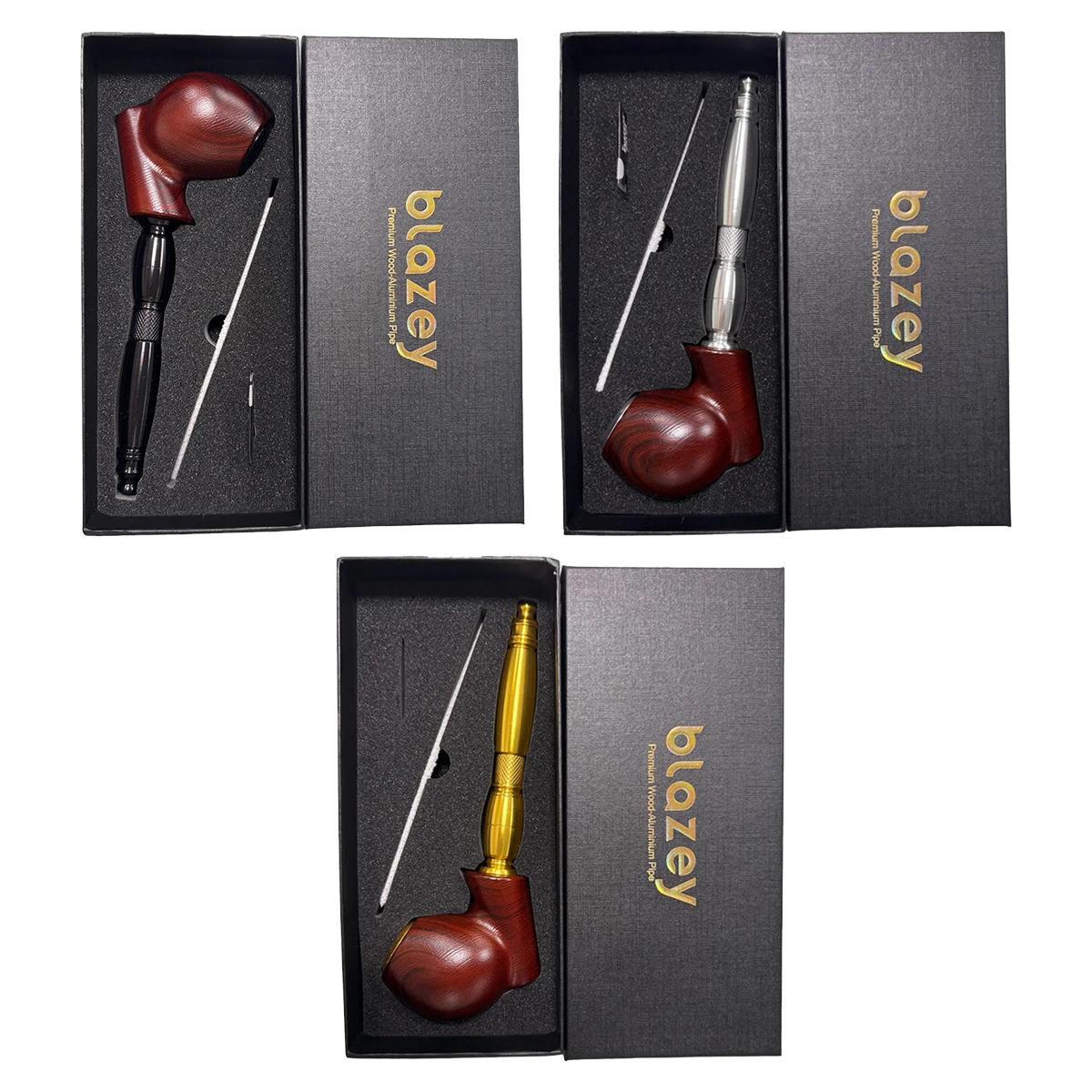 BLAZY PREMIUM WOOD & ALUMINUM PIPE