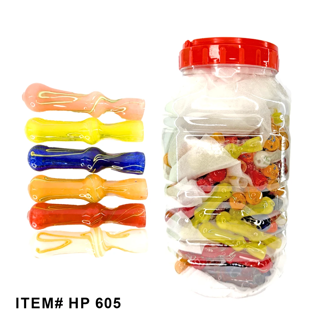 GLASS ONE HITTER CHILLUM 15CT JAR [HP-405]