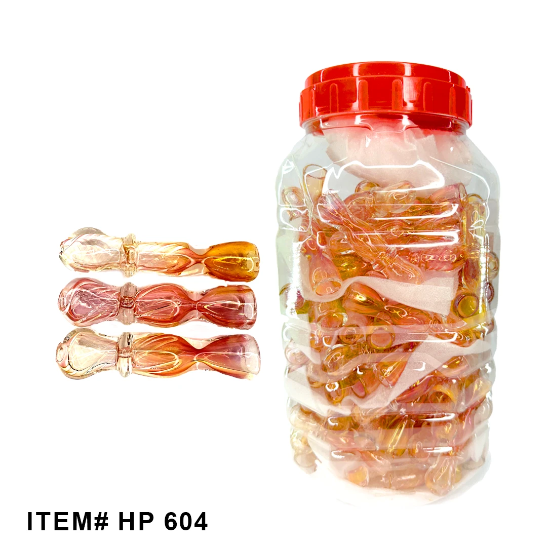 GLASS COLOR ONE HITTER CHILLUM 15CT JAR [HP-404]