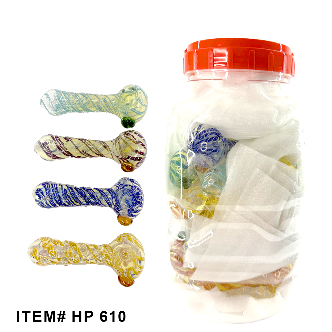 GLASS 4.5 HANDPIPE 24CT JAR [HP-410]