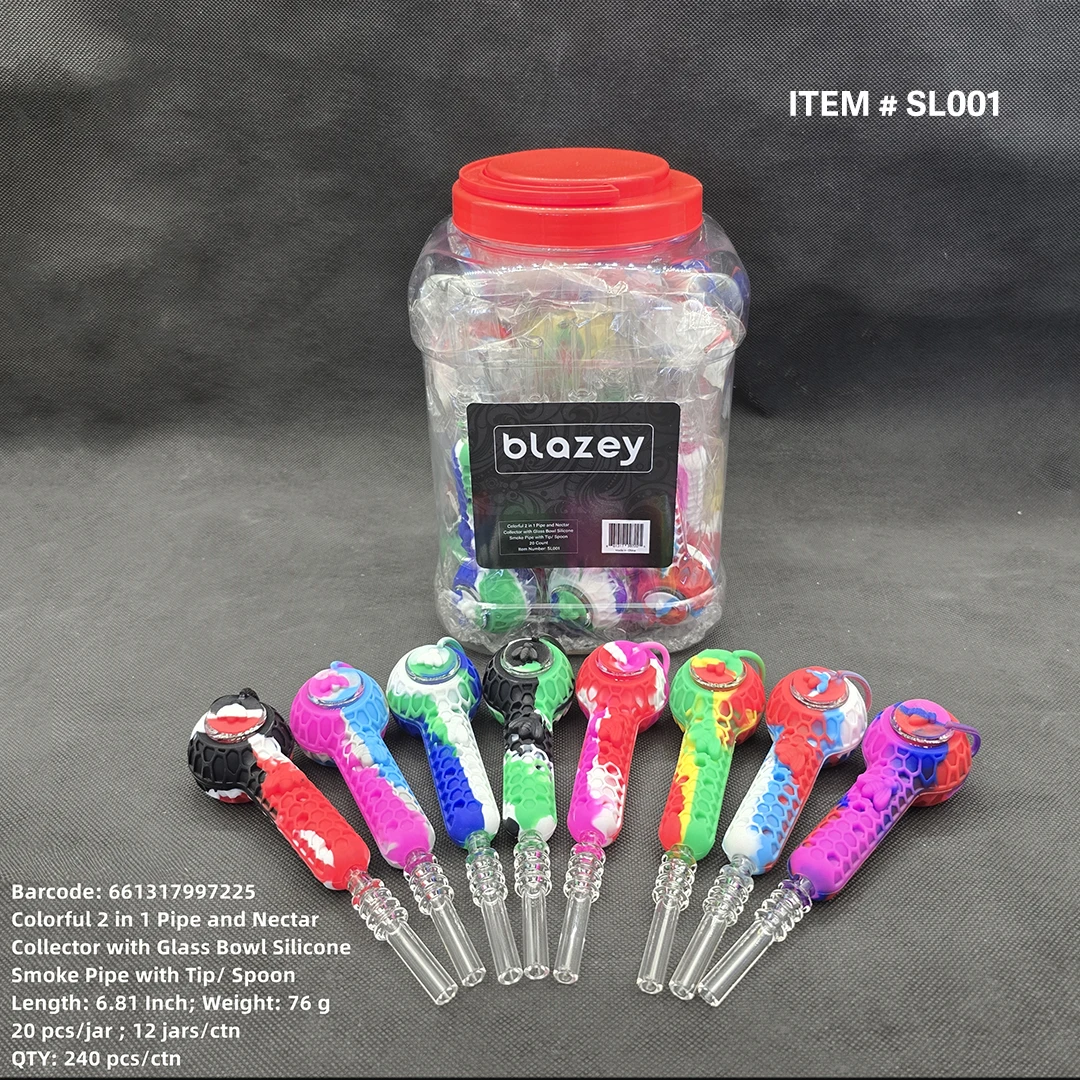 BLAZEY 7'' IN 1 HAND PIPE/NECTAR COLLECTOR 20CT JAR