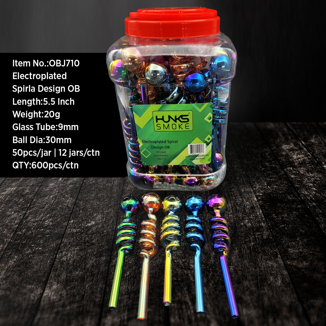 HUNKS SMOKE 5.5'' ELECTRO PLATED SPIRAL JAR
