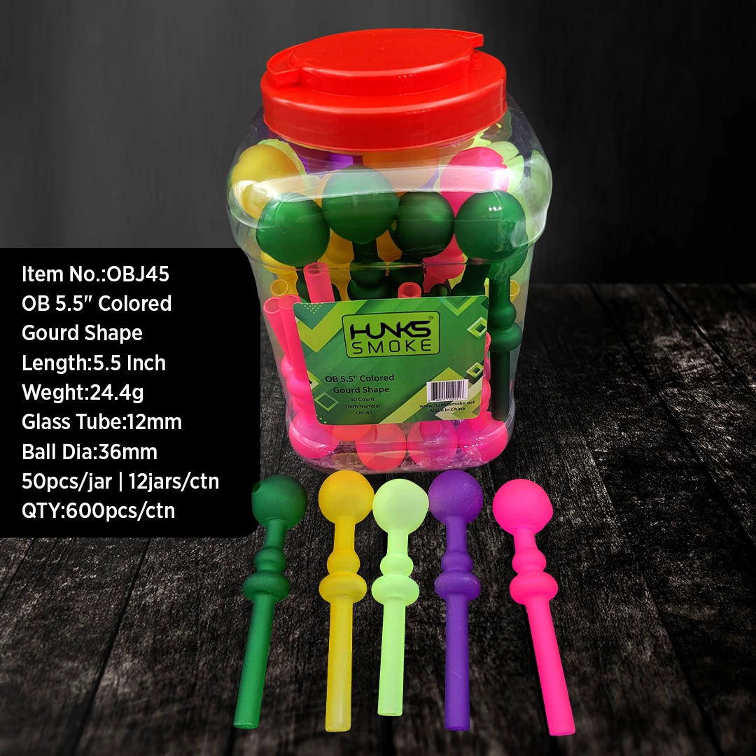 HUNKS SMOKE 5.5'' COLORED DOUBLE SHAPE JAR