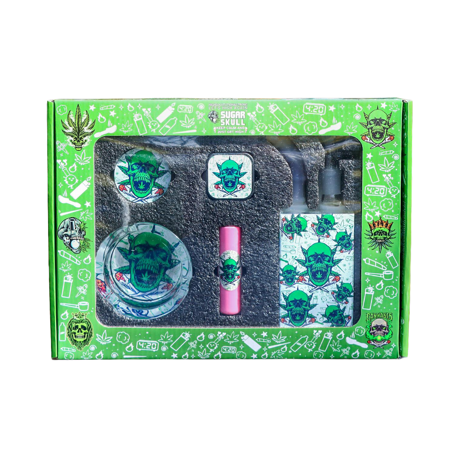 SUGAR SKULL 5PC SMOKING SET [SET585-SS]