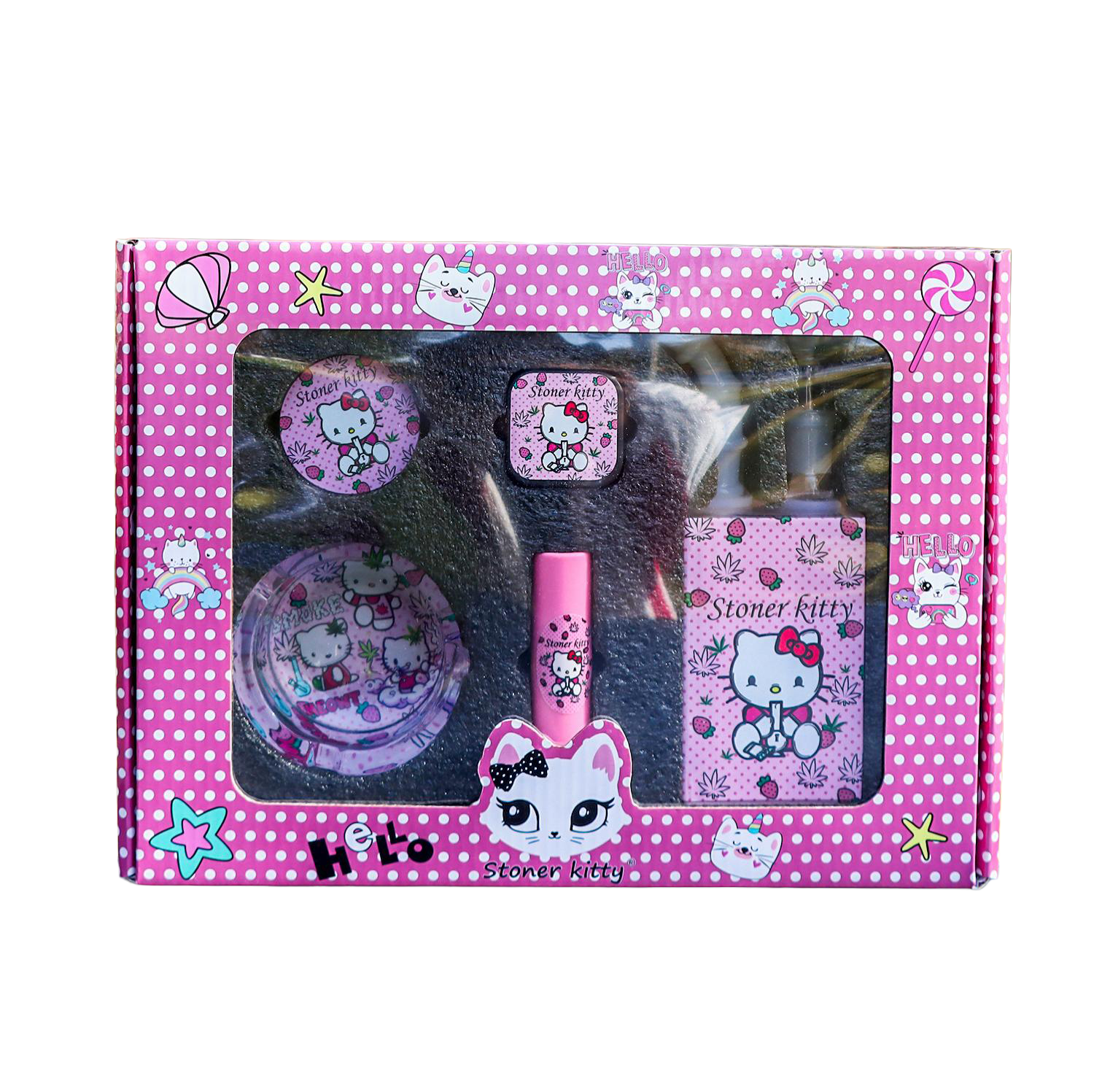 STONER KITTY 5PC SMOKING SET [SET585-SK]