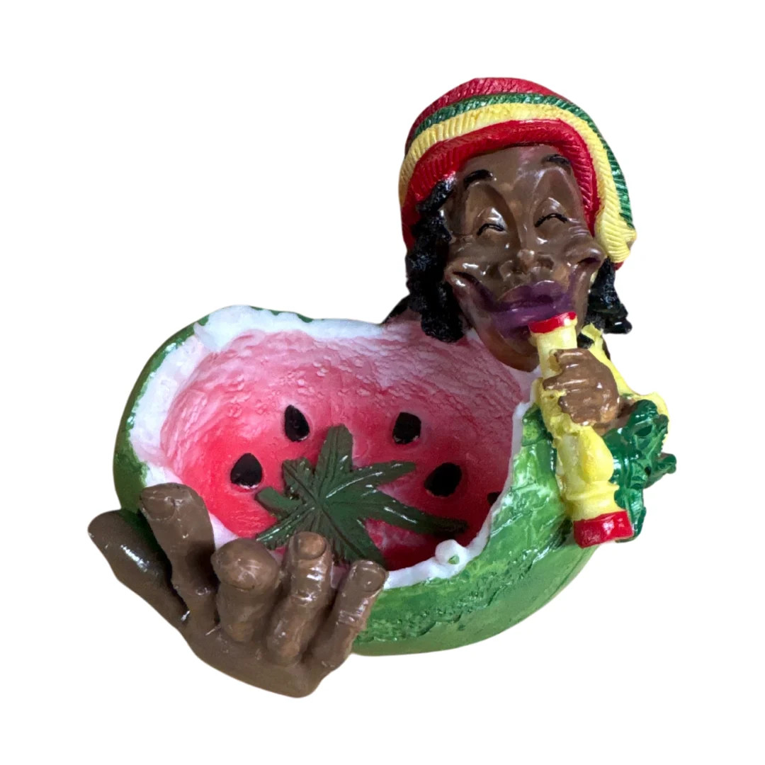 RASTA MAN WITH WATERMELON ASHTRAY