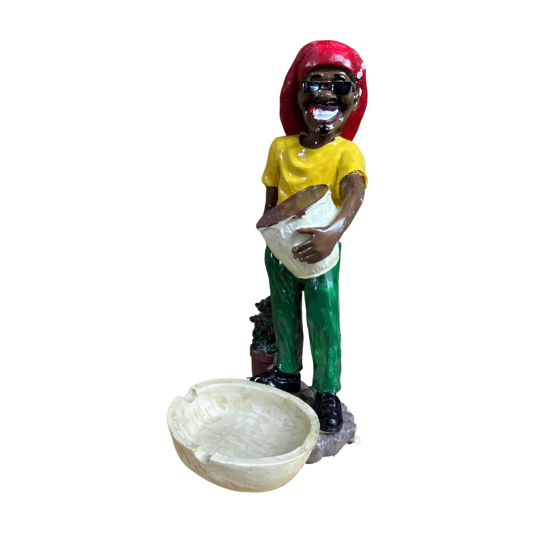 RASTA MAN HOLDING BOWL ASHTRAY