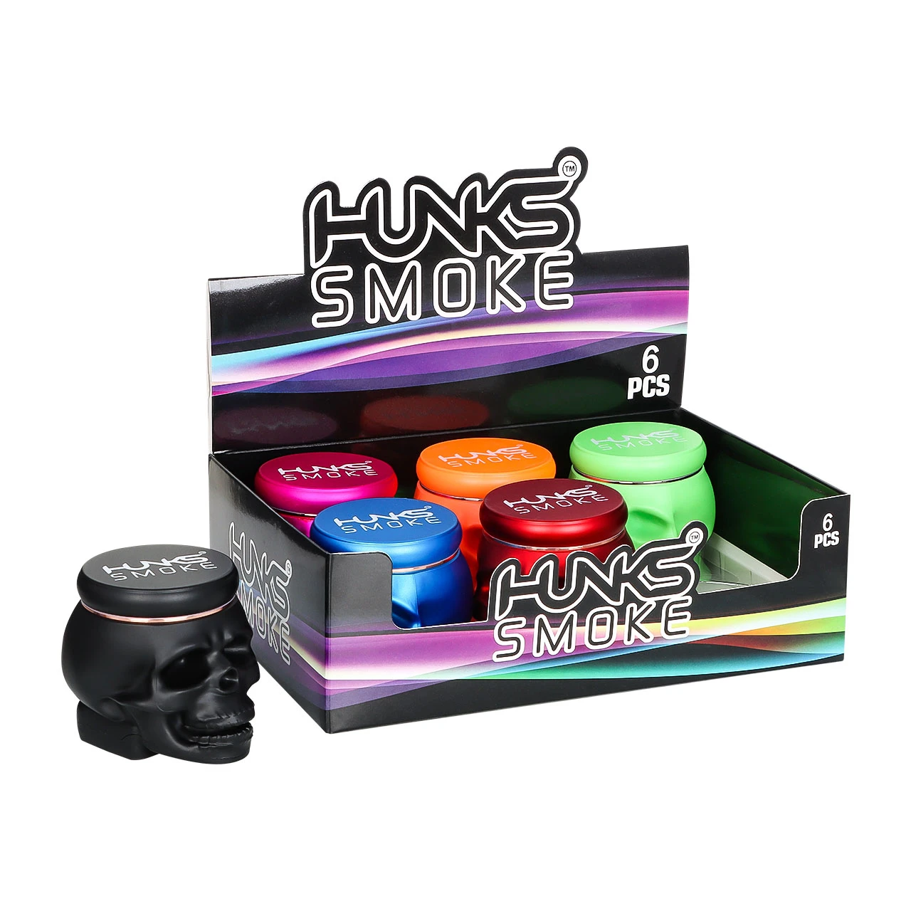 HUNKS SMOKE PREMIUM METAL SKULL GRINDER