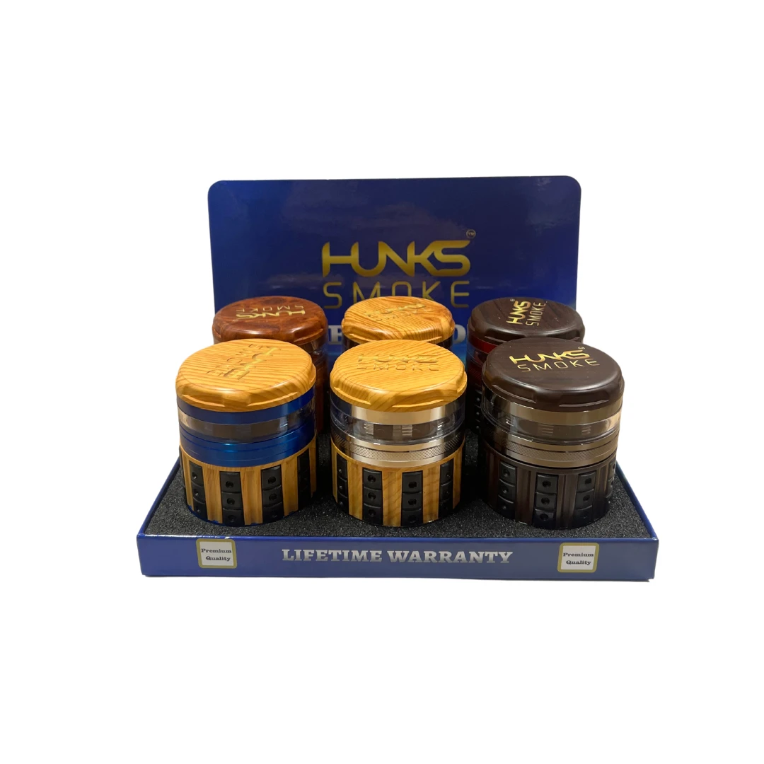 HUNKS SMOKE PREMIUM GRINDERS 6CT
