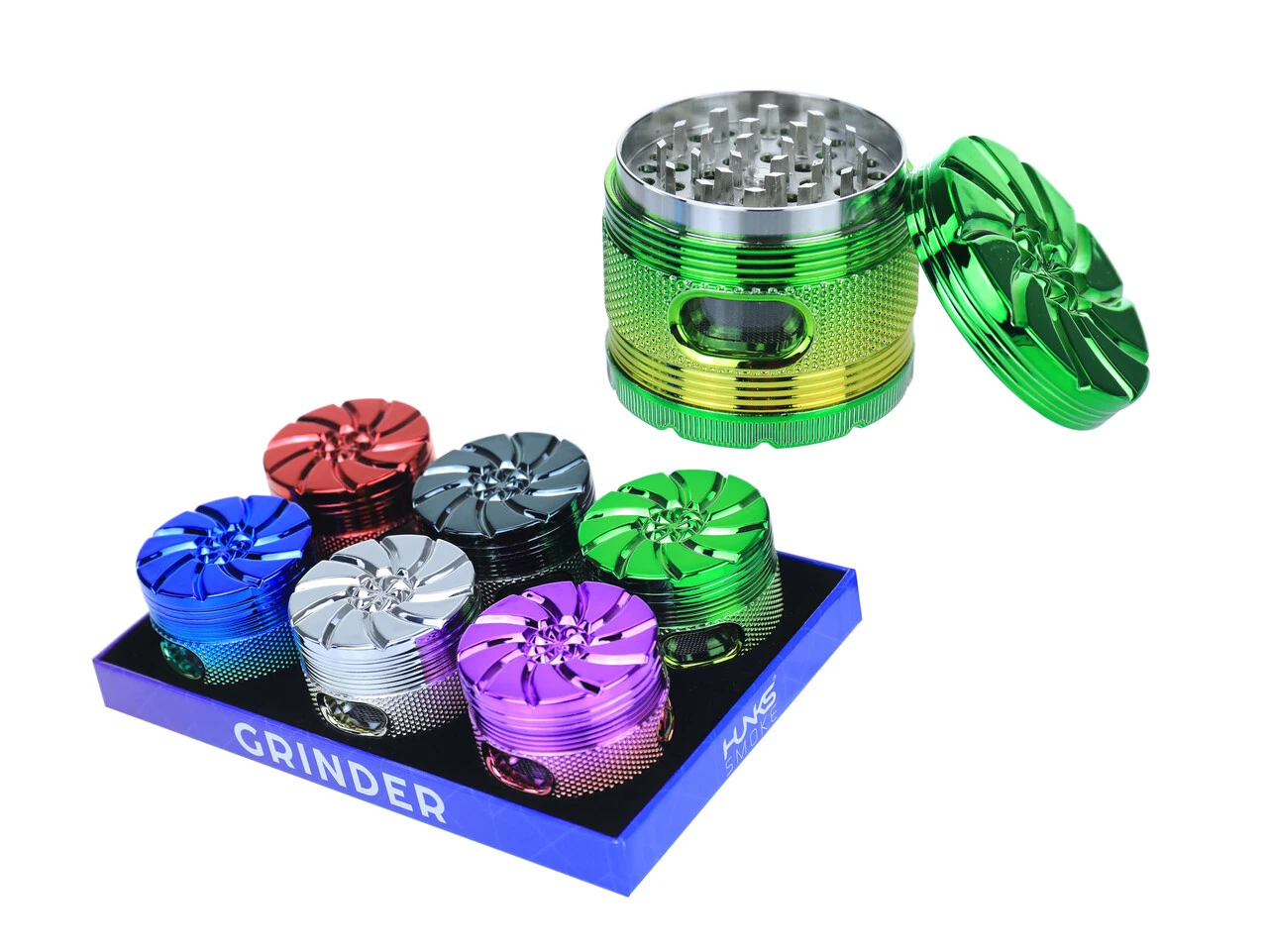 HUNKS SMOKE PREMIUM GRINDERS 6CT