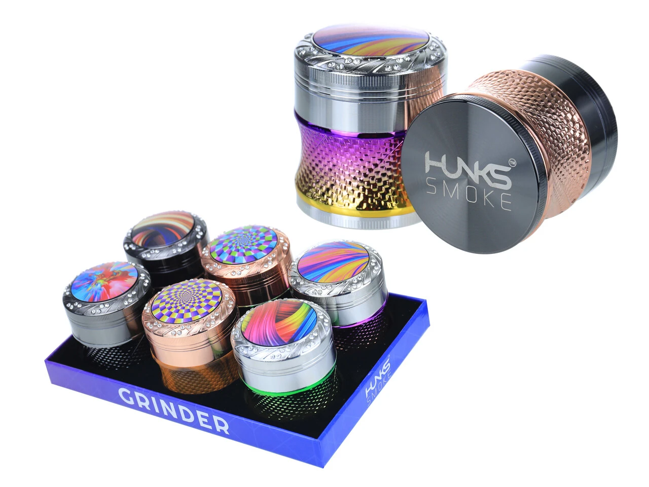 HUNKS SMOKE PREMIUM GRINDERS 6CT