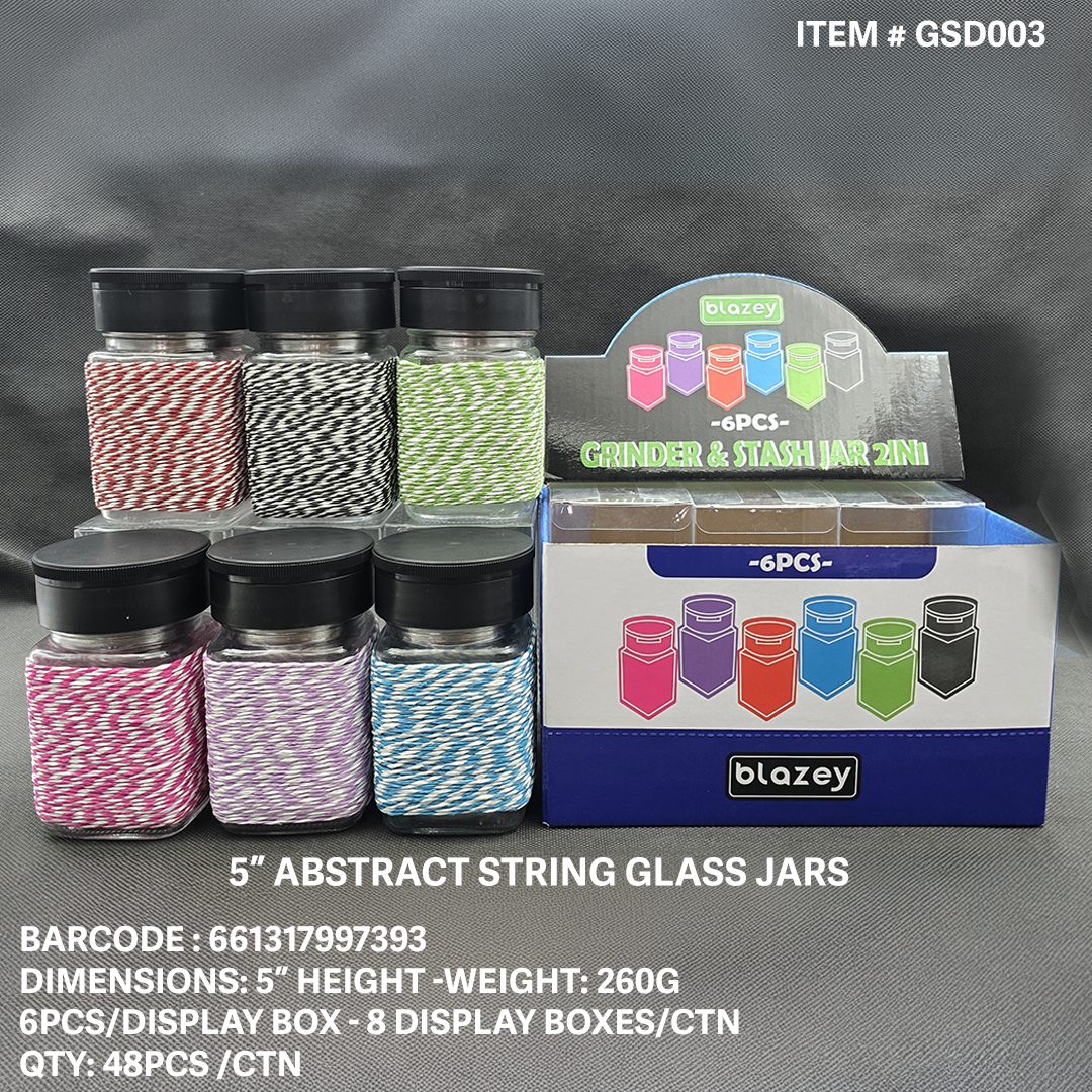 BLAZY GRINDER 6CT JAR ARTISTIC STRING