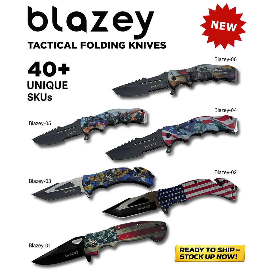 BLAZEY TACTICAL PREMIUM FOLDING KNIVES