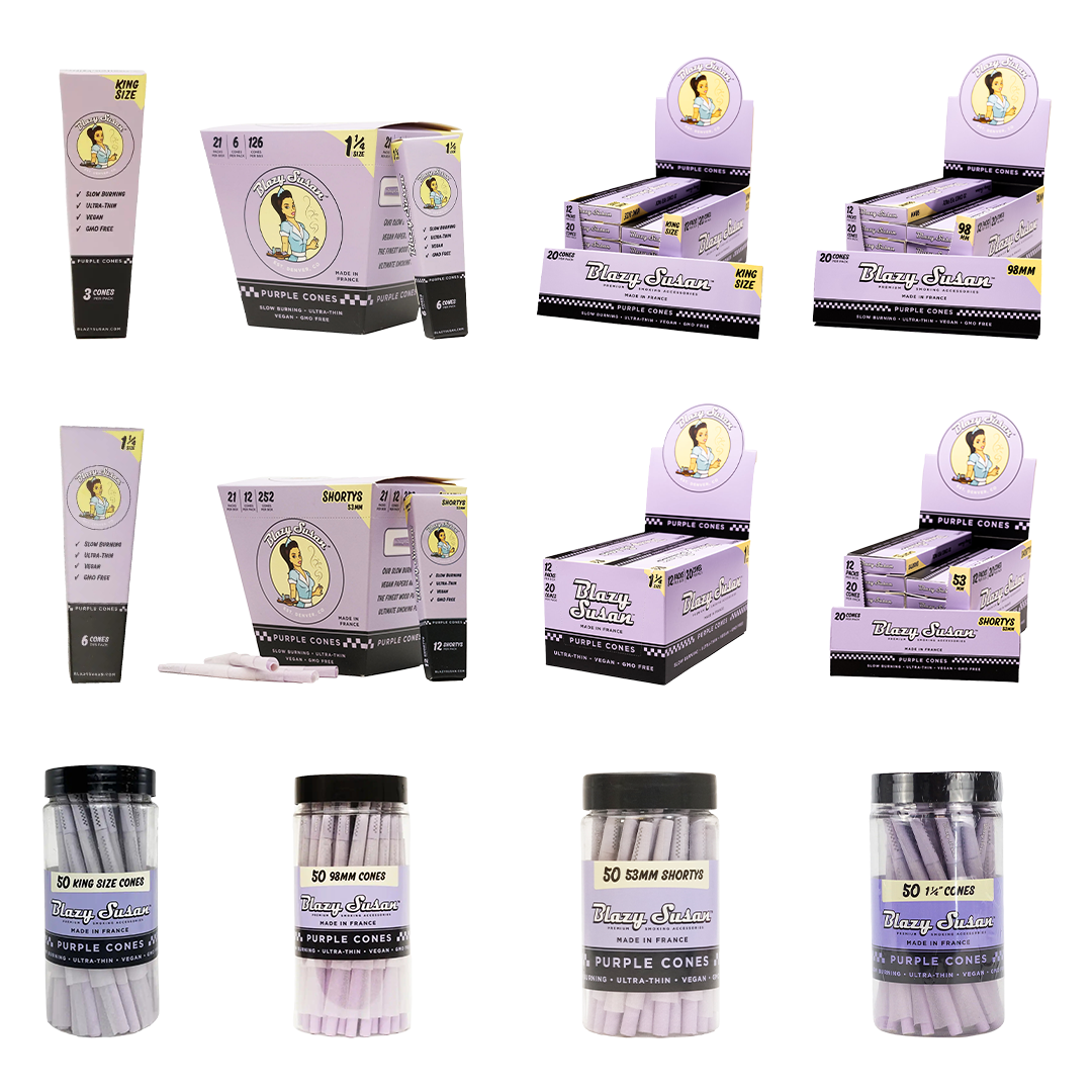 BLAZY SUSAN PURPLE CONES