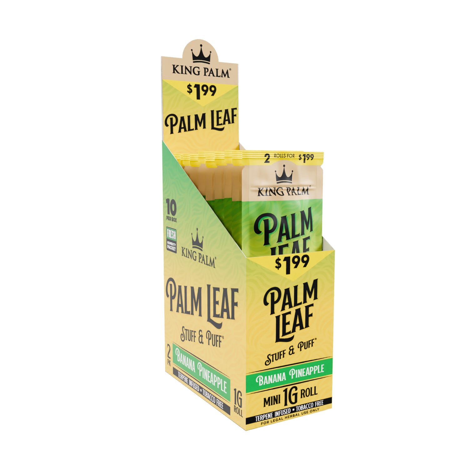 KING PALM MINI PALM LEAF ROLLS 10CT