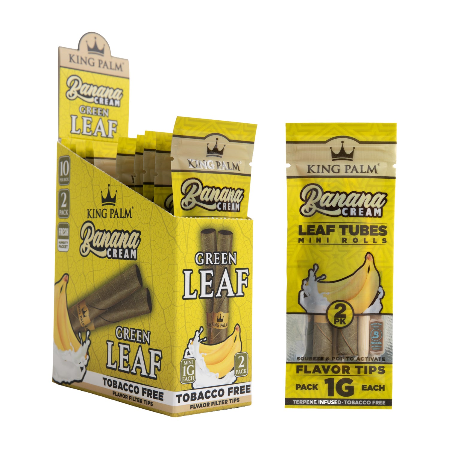 KING PALM 2PK MINI PALM LEAF ROLLS
