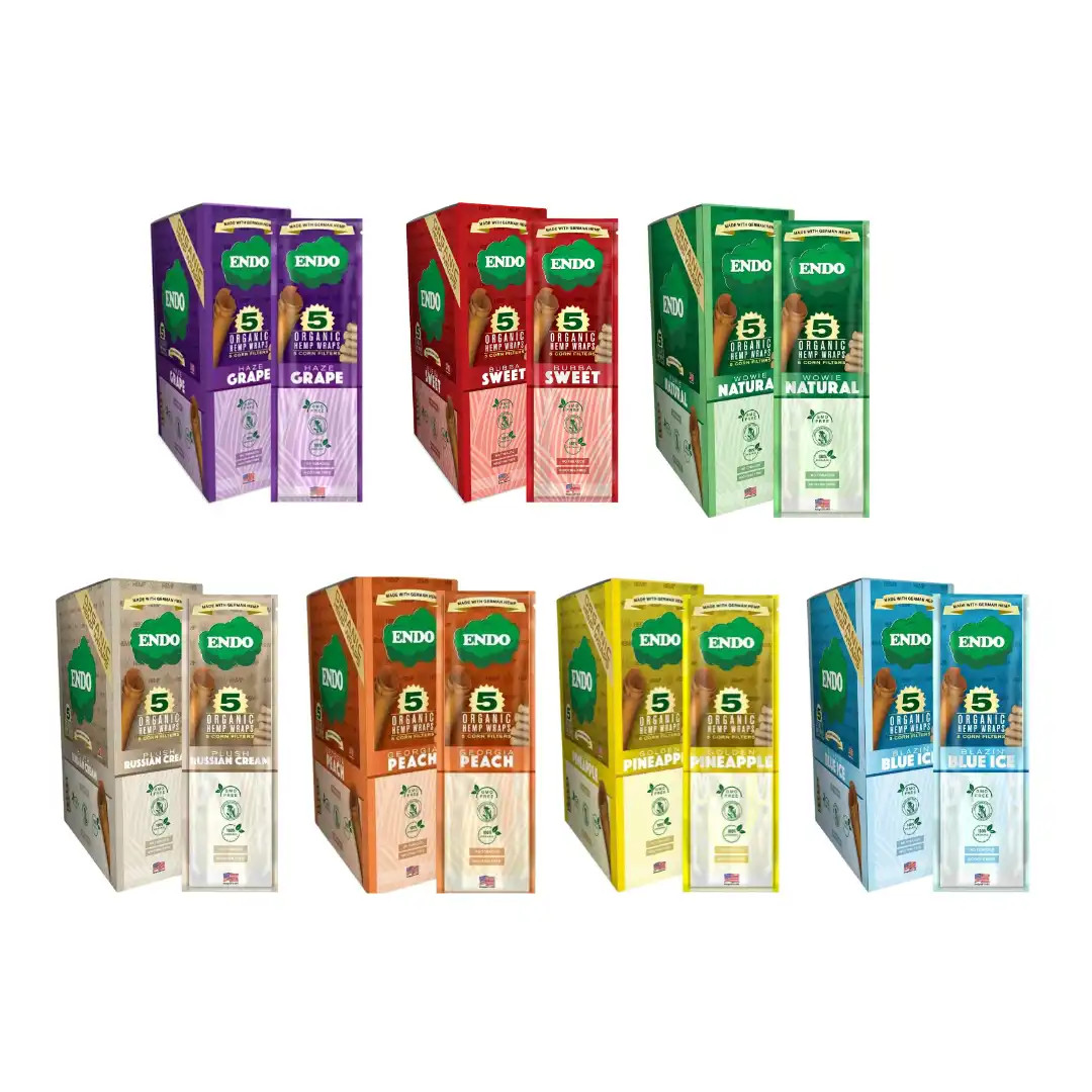 ENDO ORGANIC HEMP WRAPS + CORN FILTER 5CT