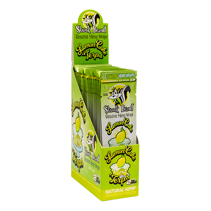 Lemon Cake Skunk Brand Terp Infused Hemp Wraps Display Of 25
