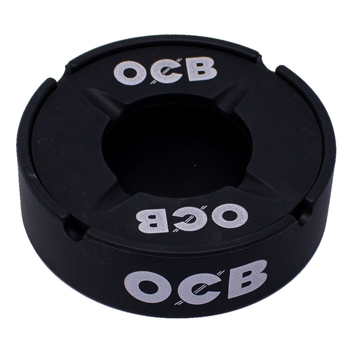 OCB Black Circular Silicone Ashtray