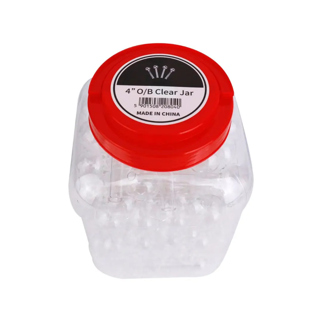4IN CLEAR OIL BURNER JAR 90CT