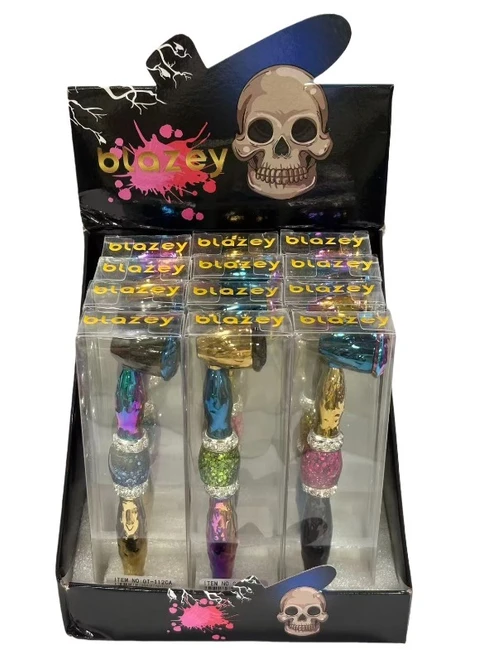 BLAZY RAINBOW ALUMINUM METAL PIPE 12CT