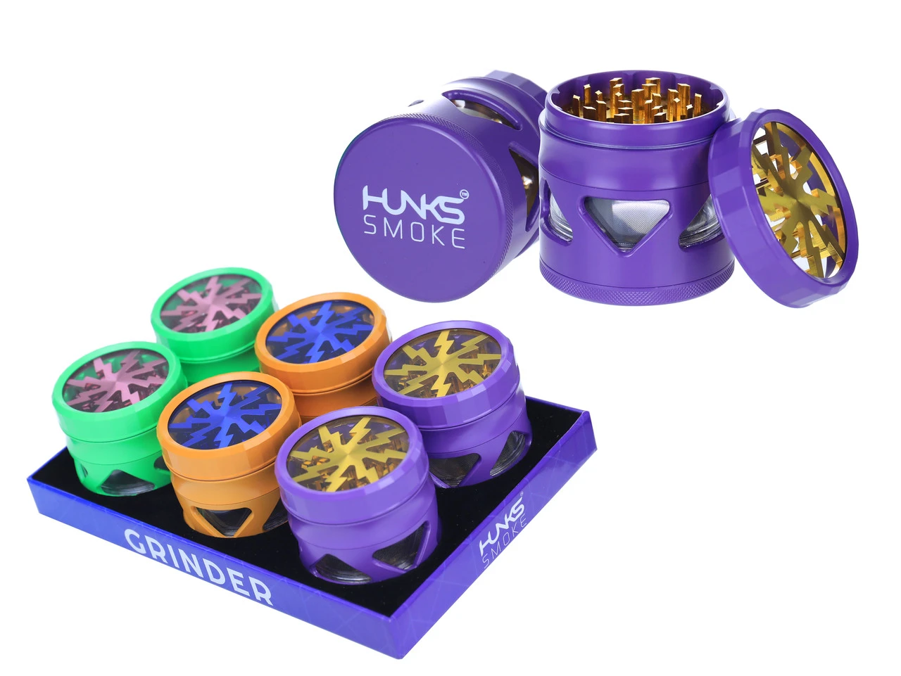 HUNKS SMOKE PREMIUM GRINDERS 6CT