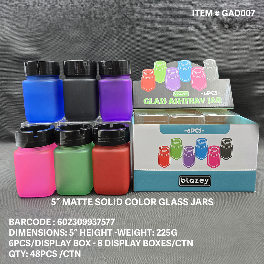 BLAZY GRINDER & ASHTRAY JAR MATTE SOLID