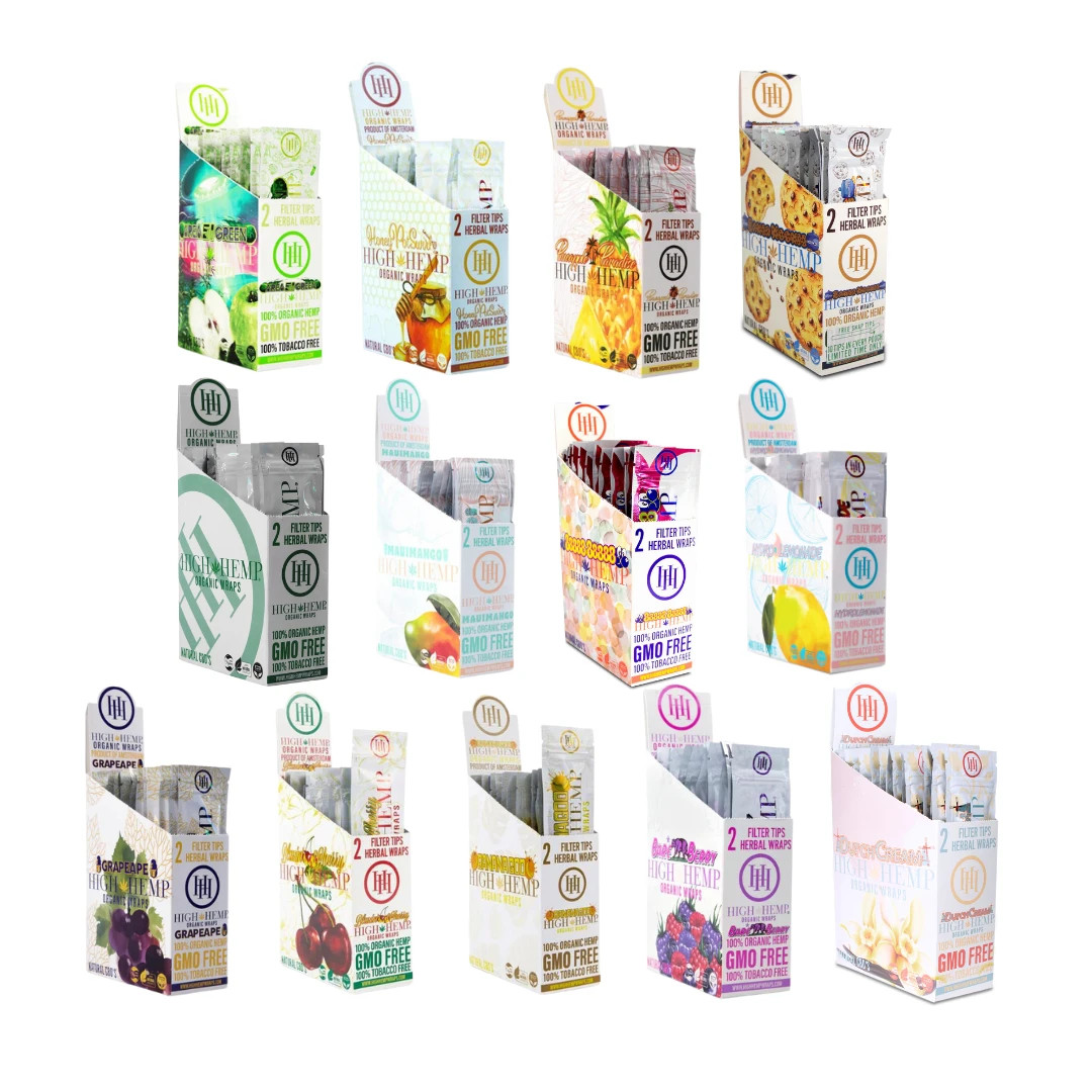 HIGH HEMP ORGANIC WRAPS 2PK 15CT